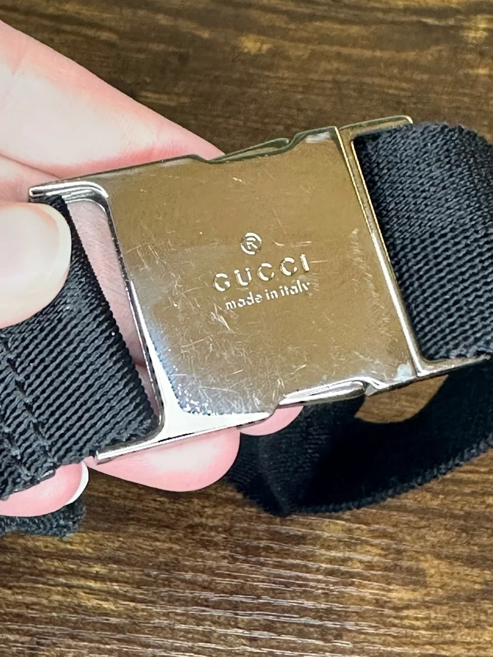 Authentic Gucci Black GG Canvas Belt Bag / Waist Bag | COA Included - Picture 8 of 16